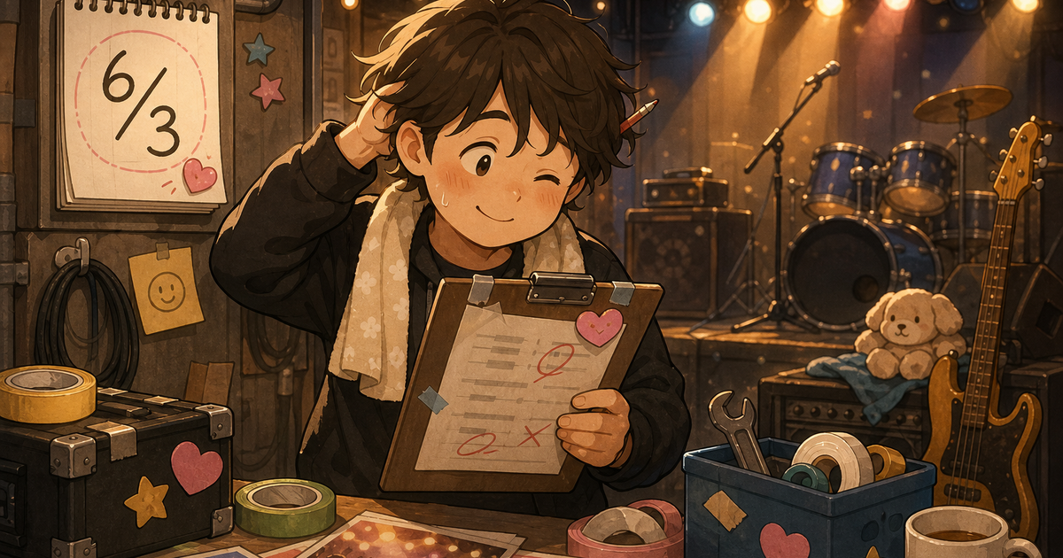 6月3日のカレンダーと、愛嬌のある不完全さを表す明るいイラストのヒーロー画像